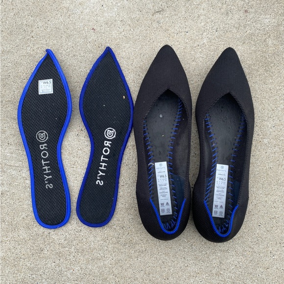 Rothy’s Black The Point Knit Ballet Flats size 6.5 - Picture 5 of 11